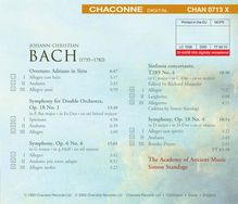Johann Christian Bach (1735-1782): Symphonien op.6,6 &amp; op.18 Nr.1 &amp; 4, CD