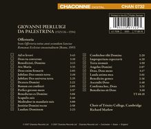 Giovanni Pierluigi da Palestrina (1525-1594): Offertoria (1593), CD