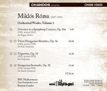Miklós Rózsa (1907-1995): Orchesterwerke Vol.1, CD