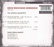 Erich Wolfgang Korngold (1897-1957): Streichquartette Nr.1-3, CD