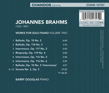 Johannes Brahms (1833-1897): Werke für Klavier solo Vol.2, CD