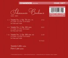 Johannes Brahms (1833-1897): Sonaten für Violine &amp; Klavier Nr.1-3, CD