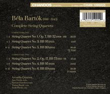 Bela Bartok (1881-1945): Streichquartette Nr.1-6, 2 CDs