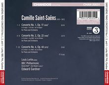 Camille Saint-Saens (1835-1921): Klavierkonzerte Nr. 1,2,4, CD