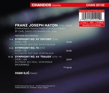 Joseph Haydn (1732-1809): Symphonien Nr.44,75,92 für Klavier solo, arrangiert von Carl David Stegmann (1751-1826), CD