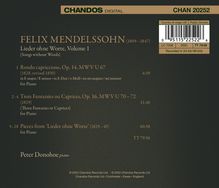 Felix Mendelssohn Bartholdy (1809-1847): Lieder ohne Worte Vol.1, CD