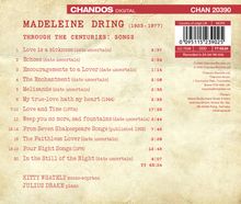 Chandos Digital Album-Cover: "MADELEINE DRING (1923-1977) THROUGH THE CENTURIES: SONGS" mit Liedtiteln und Zeitangaben.