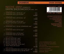 Es handelt sich um das Cover einer Musik-CD-Sammlung von Neeme Järvi, der Werke von Dmitri Shostakovich dirigiert.