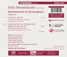 Felix Mendelssohn Bartholdy (1809-1847): Mendelssohn in in Birmingham Vol.4, Super Audio CD