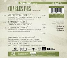 Charles Ives (1874-1954): Symphonien Nr.3 "The Camp Meeting" &amp; Nr.4, Super Audio CD