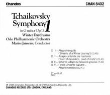 Peter Iljitsch Tschaikowsky (1840-1893): Symphonie Nr.1 "Winterträume", CD