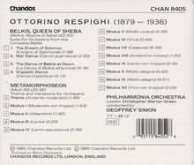 Ottorino Respighi (1879-1936): Belkis, Regina di Saba, CD