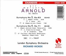 Malcolm Arnold (1921-2006): Symphonien Nr.3 &amp; 4, CD