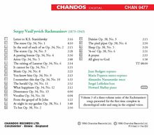 Sergej Rachmaninoff (1873-1943): Sämtliche Lieder Vol.3, CD