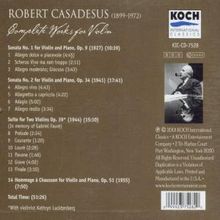 Robert Casadesus (1899-1972): Sämtliche Werke für Violine &amp; Klavier, CD