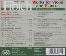Zdenek Fibich (1850-1900): Werke für Violine &amp; Klavier, CD