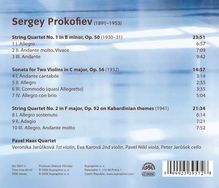 Serge Prokofieff (1891-1953): Streichquartette Nr.1 &amp; 2, CD