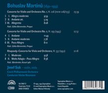 Bohuslav Martinu (1890-1959): Violinkonzerte Nr.1 &amp; 2, CD