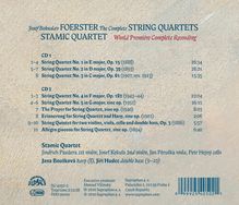 Josef Bohuslav Foerster (1859-1951): Streichquartette Nr.1-5, 2 CDs
