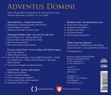 Adventus Domini - Tschechische Rorate-Messe des 15.& 16.Jahrhunderts, CD