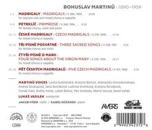 Bohuslav Martinu (1890-1959): Madrigale, CD