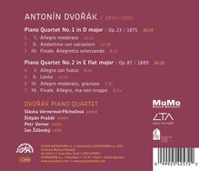 Antonin Dvorak (1841-1904): Klavierquartette Nr.1 &amp; 2 (opp.23 &amp; 87), CD