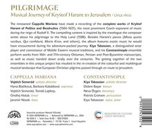 Cappella Mariana - Pilgrimage, CD