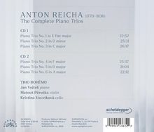 "ANTON REICHA (1770-1836) The Complete Piano Trios" steht oben. Darunter sind Details zu CD 1 und CD 2 mit Zeiten gelistet.