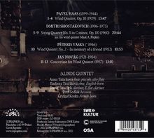 Texte: 
- PAVEL HAAS (1899-1944) Wind Quintet, Op. 10 (1929) 
- DMITRI SHOSTAKOVICH (1906-1975) String Quartet No. 8
- PĒTERIS VASKS (*1946) Wind Quintet No. 2
- JAN NOVÁK (1921-1984) Concertino for Wind Quintet
- ΔLINDE QUINTET: Anna Talácková, Barbora Třncíková, David Šimeček, Petr Sedlák, Kryštof Koska

Hintergrund: Dunkle, texturierter Untergrund.