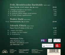 Das Bild zeigt ein Musikprogramm mit Werken von Felix Mendelssohn Bartholdy, Walter Rabl und Zdeněk Fibich.