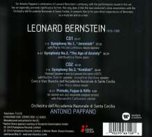 Leonard Bernstein (1918-1990): Symphonien Nr.1-3, 2 CDs