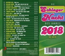 Die Schlagernacht des Jahres 2018 - Die Erste, CD