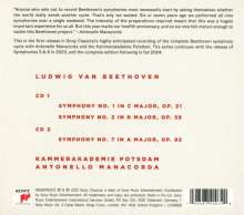 Ludwig van Beethoven (1770-1827): Symphonien Nr.1,2,7, 2 CDs