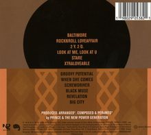 Texte: BALTIMORE, ROCKNROLL LOVEAFFAIR, 2 Y. 2 D., LOOK AT ME, LOOK AT U. Es enthält ein komplexes, geometrisches Muster.