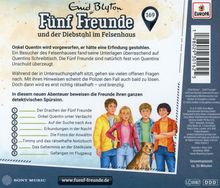 CD-Hülle zu "Fünf Freunde 169". Oben "Fünf Freunde und der Diebstahl im Felsenhaus". Darunter Bild von fünf jungen Freunden und einem Hund.