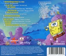 Trackliste eines Albums: Titel 1-10 mit Instrumentalversionen 11-20. Spongebob-Illustration rechts.