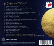 "It's Christmas around the World." Titel von Liedern aus verschiedenen Ländern. Goldener Kreis und Sony Classical Logo.