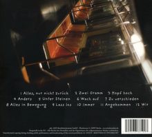 Nummerierte Titel: 1. Alles, nur nicht zurück; 2. Zwei Gramm; 3. Kopf hoch. 
Sitzreihen in einem leeren U-Bahn-Waggon.