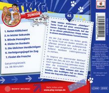 TKKG Junior: "1. Rettet Klößchen!", "2. In letzter Sekunde", "3. Blinde Passagiere". Gesamtspielzeit: ca. 38 Minuten.