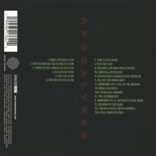 Trackliste mit Titeln und Zeiten. Vertikale Schrift: "APOCALYPSE". Schwarzer Hintergrund.