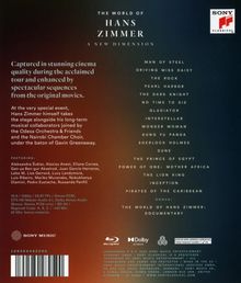 "The World of Hans Zimmer: A New Dimension. Filme: Man of Steel, Gladiator, Inception. Bonus: Dokumentation. Sony Classical Logo."