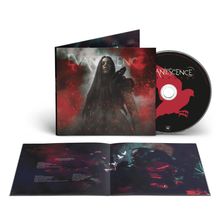 "EVANESCENCE" auf Cover und CD. "SANCTUARY" unten. Rotes, mystisches Design mit Frau und Vogelgestaltung.