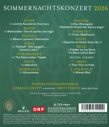 "SOMMERNACHTSKONZERT 2026. Wiener Philharmoniker. Lorenzo Viotti conductor, Bryn Terfel bass-baritone. Werke von Suppè bis Strauss II."