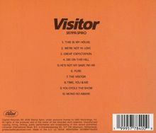 Die Texte sind: Visitor, Sienna Spiro, gefolgt von einer Liste mit zehn Titeln. Unten rechts ein Barcode. Links ein Logo.