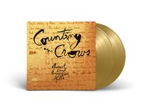"Counting Crows" und "August and Everything After" vor rotem Text auf beiger Hülle, zeigt goldene Schallplatten.