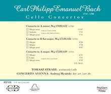 Carl Philipp Emanuel Bach (1714-1788): Cellokonzerte Wq.170-172, CD