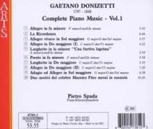 Gaetano Donizetti (1797-1848): Klavierwerke Vol.1, CD
