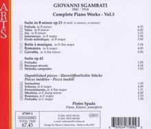 Giovanni Sgambati (1841-1914): Sämtliche Klavierwerke Vol.3, CD