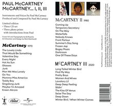 Paul McCartney (geb. 1942): McCartney I/II/III (Limited Edition), 3 CDs