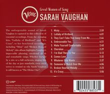 Sarah Vaughan (1924-1990): Great Women Of Song: Sarah Vaughan, CD
